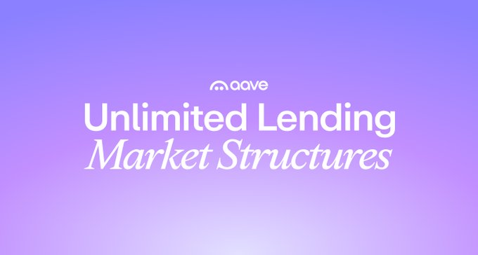 The image features a purple background with white text that reads " Unlimited Lending Market Structures". The text is centered within the frame, making it the main focus of the image. There are no other objects or elements present in the image apart from the purple background and the white text.