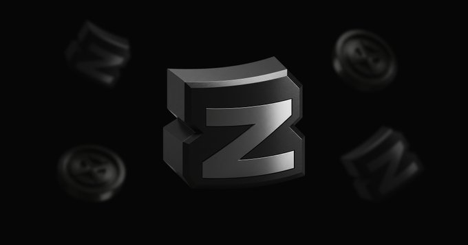 The image features a stylized, metallic 3D "Z" logo surrounded by blurred similar logos against a black background, representing the Onyx Zealy leaderboard branding mentioned in the post about competing for a top 20 spot with the $XCN token.