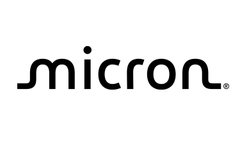 Blurred, stylized black text reading 'MICRON' on a white background.