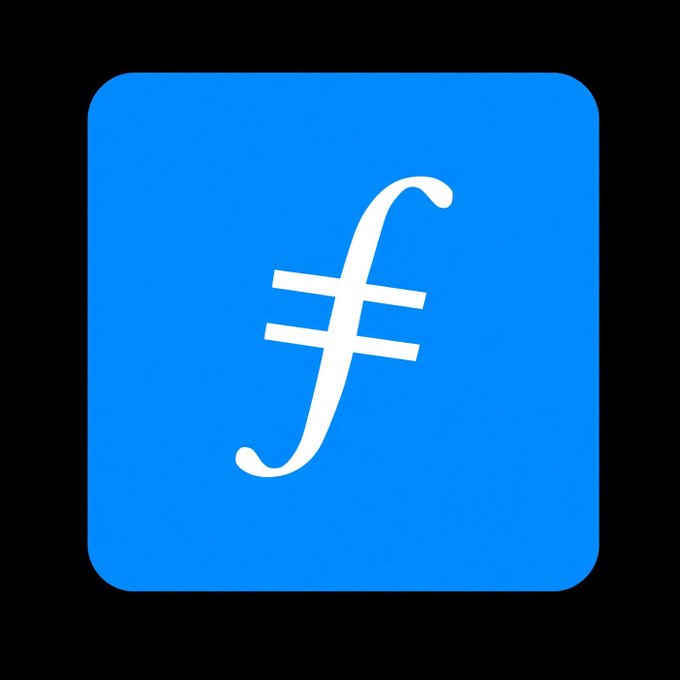 A blue rounded-square app icon featuring a stylized white lowercase 'f' resembling a British pound sterling symbol.