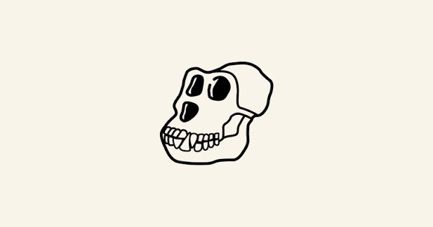 The image features a picture of a black and white skull with big teeth, positioned at the top left corner of the frame against a white background. The caption provided is focused on a recent post related to this image, discussing how an Ape bought these holders and how they've quickly gained popularity among followers. The image has approximately 2,400+ views, making it a highly discussed topic within the post's context.