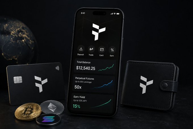 The image features a smartphone displaying a cryptocurrency wallet app, with a coin purse sitting next to it. There are also two Bitcoin coins placed nearby. The scene takes place against a black background, which contrasts with the white text displayed on the phone screen. The main focus of the image is the wallet app and its associated items, such as the coin purse and Bitcoin coins.