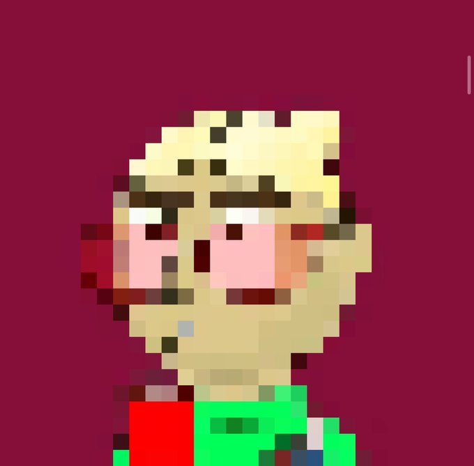 A pixelated cartoon character with messy brown hair and a green shirt looks upward against a maroon background, complementing the post's message about AntHood sharing more codes and taking over.