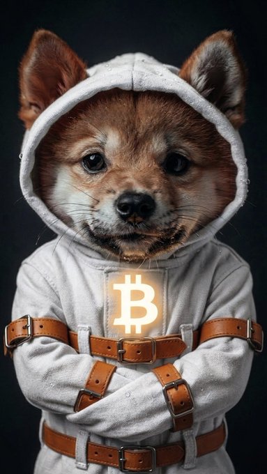 The image features a dog wearing a white hoodie with a large "B" logo, standing against a black background. The caption below the image reads, "Focus on what is in the image and how it relates to the post".