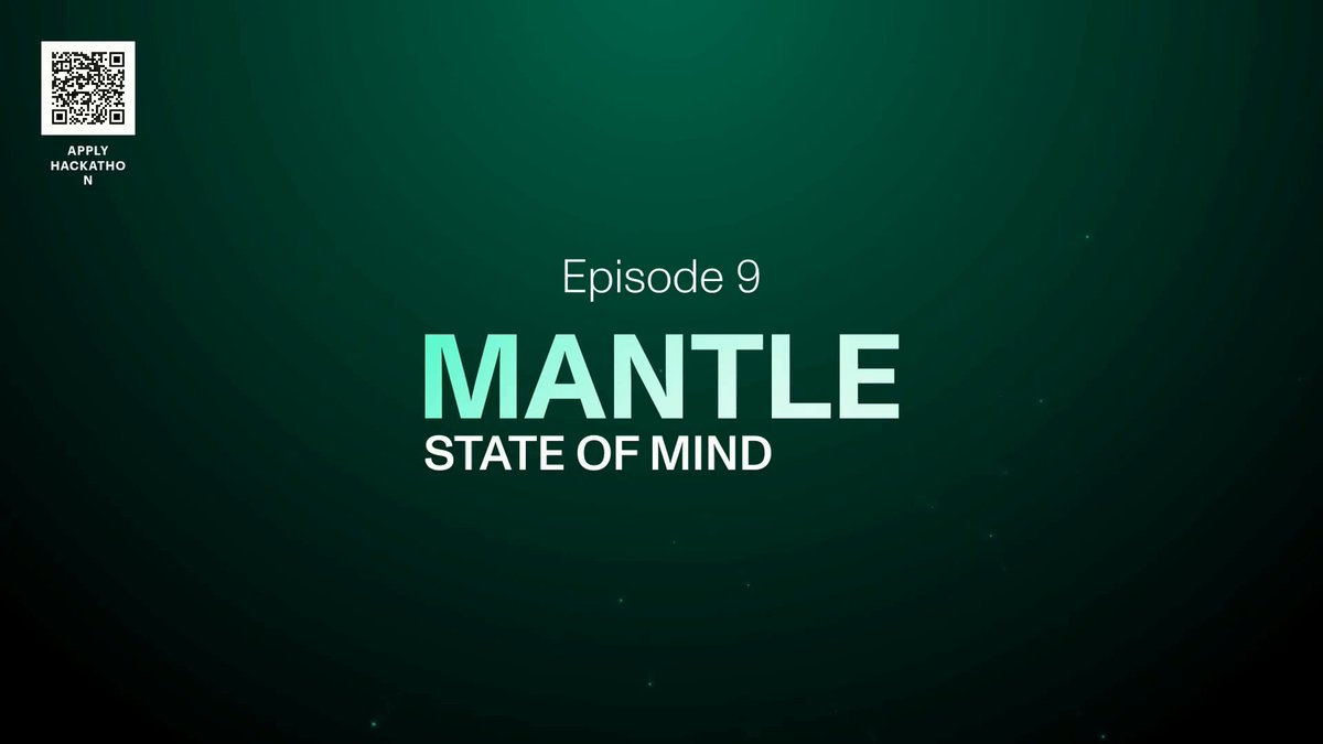The image features a green background with white text, which reads "Episode 9: Mantle State of Mind". The title of the podcast episode is displayed at the top of the image.