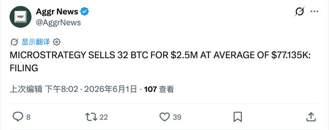 The image shows a screenshot of a Twitter account that was posted by the user named @Aggr News. The post is about micro strategy and it mentions that MicroStrategy sells 32 bits for $2.5 million at an average price of $713,300. The content also discusses the impact of the Covid-19 pandemic on cryptocurrency markets.