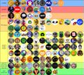 A colorful, blurry grid of many small images or icons.