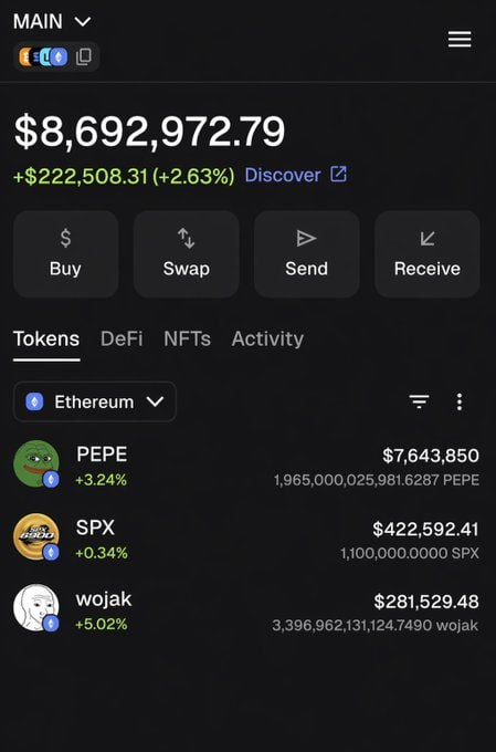 The image features a cell phone screen showing the user's Bitcoin trading app. The screen displays a list of various transactions, including tokens bought and sold along with an overview of the current state of the bitcoin market. It also shows that there is an Etherium wallet on sale for $0.25, which may be related to the Bitcoin economy or potentially used as leverage to trade crypto.