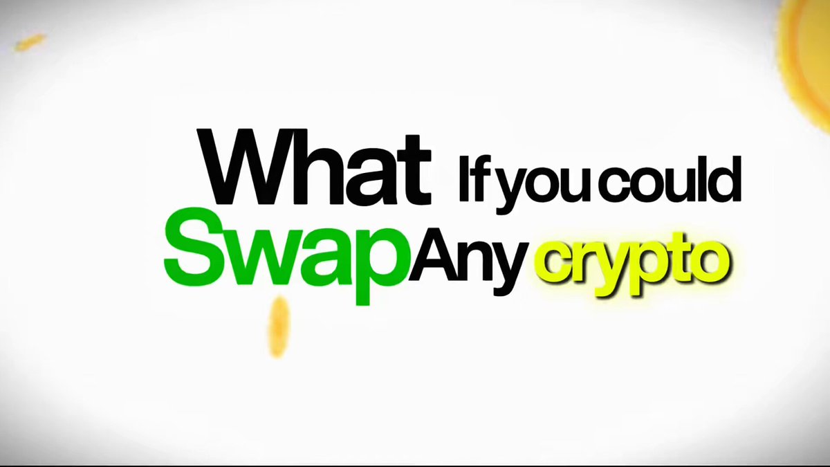 The image features a white background with black text that reads "What if you could swap crypto?". The text is written in green and yellow, which are the colors of the Swapper Any Crypt logo. This logo represents an alternative method for exchanging cryptocurrency using Swapper Any Crypt technology.