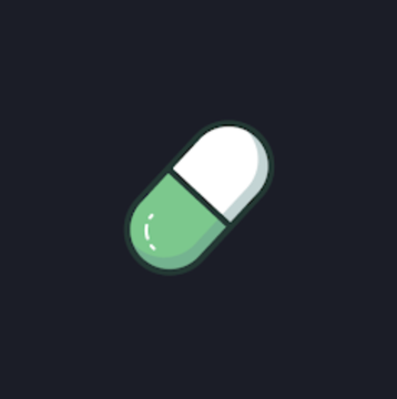A green and white pill icon sits against a dark background, symbolizing the crypto "pill" or token-launching aspect referenced in the news that PumpFun generated $81.86 million in fees over the past month, ranking behind only Tether USDC and Uniswap according to DefiLlama. The pill imagery visually evokes the act of "swallowing" or launching new tokens on the Solana-based PumpFun platform.