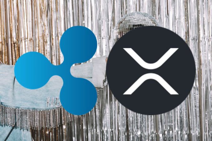 Ripple (XRP) cryptocurrency logo next to the disco-themed Hyperliquid logo, with a disco ball in the background.