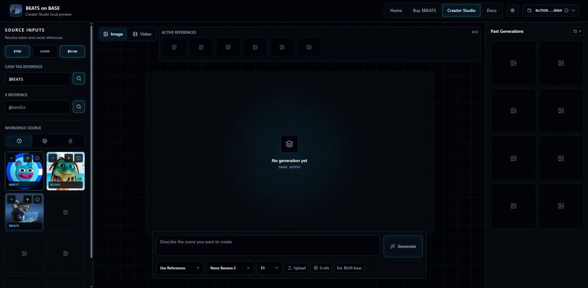 The image shows a computer screen with a program called "Beats" displayed at the top of the screen. The text "Creator Studio" can be seen below the "Beats" icon, indicating that this is a creative software or application. The image also includes a small logo and some text about the creator studio.