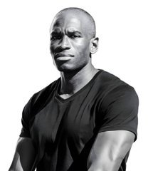 The image shows a black-and-white portrait of a muscular man in a fitted dark T-shirt, gazing intensely at the viewer with a slight smile. The accompanying post references Arthur Hayes, whose confident, commanding presence in the photo visually reinforces his bullish stance on Ethereum ($ETH) and its potential rally above $5K.