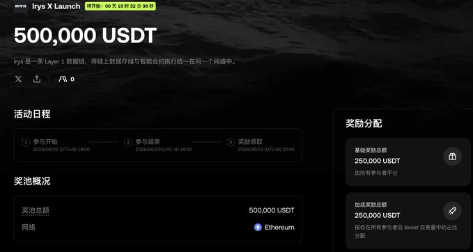 The image is a screenshot of an advertisement for etherium mining company, with its details clearly visible, such as being listed as 500,000 USDT for now, a boost fund launch, and an ICO going ahead soon. A banner on the right side also displays text in another language that reads "OKX 新一期boost晚是最佳参与机会" which translates to "OKX is set to become the best when it comes time for the boost fund launch." The image is associated with a website, and there are several other elements in the background, such as two small boats.