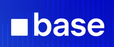 A logo featuring a white square and the word 'base' in white lowercase text on a blue striped background, which is the logo of the cryptocurrency exchange Coinbase.