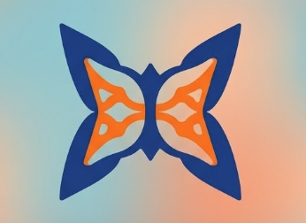 The image shows an abstract graphic design featuring a butterfly shape rendered in blue and orange colors with a gradient effect, set against a blue gradient background. It is positioned above the text that reads "One of the most underrated things about @quipnetwork is that everything is completely open. The codebase is on GitHub, the docs are on GitBook, and anyone can run a node or audit the tech." This design suggests an emphasis on openness and transparency within the platform's development process, as well as the butterfly symbolizing transformation and growth within the context of the network ecosystem.