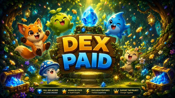 The image features a cartoon-like depiction of a fox with a happy expression jumping into a forest filled with various characters such as a blue bird, a green frog, and other small figures. The scene includes a large tree trunk and a treasure chest in the background. The text "Dex already paid" is visible on the image, indicating that the game has been deployed and is ready for players to access it.