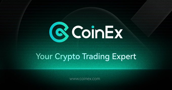 A promotional banner for CoinEx featuring the company logo and the tagline 'Your Crypto Trading Expert' along with the website www.coinex.com.