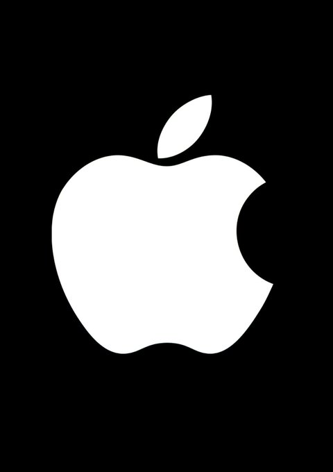 The image shows the white Apple logo on a black background, representing the macOS brand mentioned in the security warning. It visually reinforces the post's urgent message about a critical macOS Screen Sharing vulnerability that requires users to update their Apple computers immediately to prevent Monero (XMR) mining malware infections.