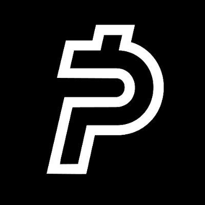 The image displays a stylized white letter "P" logo outlined on a black background, serving as the brand emblem for the cryptocurrency project $PAID mentioned in the post. The bold, minimalist design functions as the project's visual identity, reinforcing its presence as an "underrated" crypto asset.
