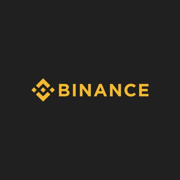 The yellow Binance logo displayed on a black background.