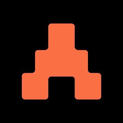 An orange logo resembling a stylized letter "A" on a black background, matching the branding of The ARC Terminal mentioned in the post about building on the platform.