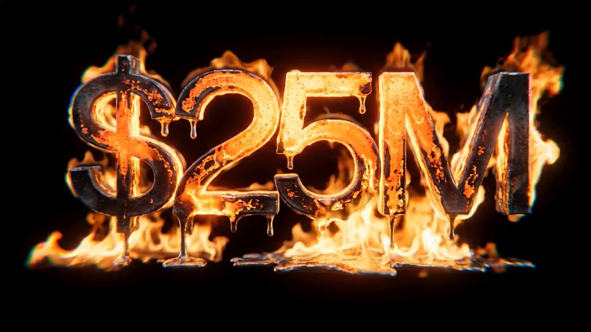 ?" $25M" is an amount of money that has been rendered into a bright, fiery font as if lit by flames. The rest of the post focuses more on the various rates for pumping jobs available at four different companies, each with their own rates per minute (mpm).