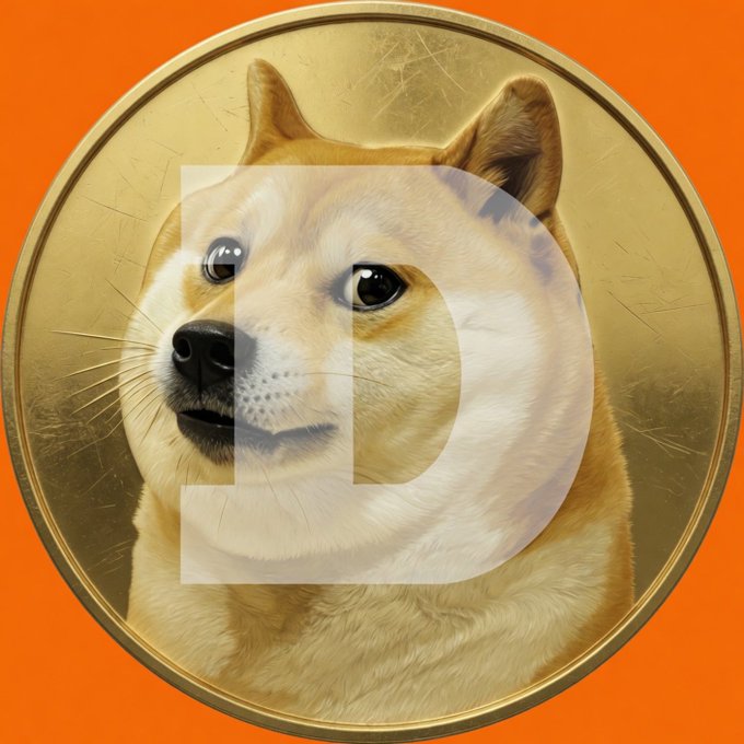 The image features a gold-colored coin with an illustration of a dog's face on it, which appears to be a digital art piece or a painting. The text "Where’s my DOGE family at?" is written below the coin, suggesting that the image might be related to a post about dogs or a collection of images featuring dogs and their owners.