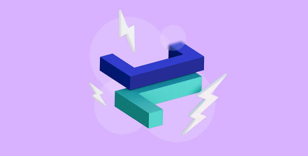 A stylized "JustLend" logo featuring interlocking purple and teal 3D blocks surrounded by white lightning bolts on a light purple background, visually representing the energy and connectivity of the DeFi protocol mentioned in the post about decentralized finance growth through user participation.