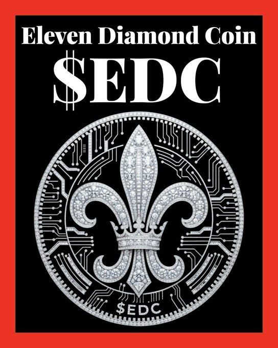 "Eleven Diamond Coin $EDC just sit there. Unbothered. Unchanging. That'S the nature of fixed scarcity. #Elevendiamondcoin #EDC #Solana #gmdc NFA".