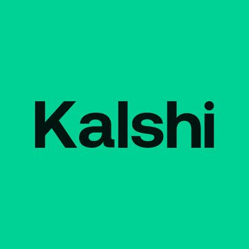 The image displays the "Kalshi" logo in bold black text against a vibrant green background. The logo represents Kalshi, the prediction market platform that has just reached a milestone of surpassing $1 billion in daily volume on its Perpetuals product.