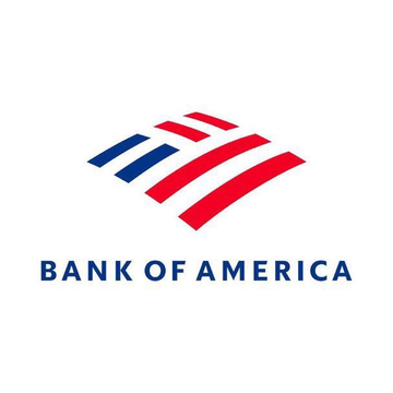 The image displays the Bank of America logo, featuring its signature stylized flag emblem in red and blue above the "BANK OF AMERICA" text in dark blue. This visual reinforces the post's claim about the financial institution's bullish recommendation regarding Bitcoin and crypto allocation.