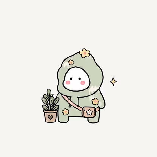 The image features a cute cartoon character, Gloob #9508, wearing a green hoodie with yellow flowers and holding a brown star-shaped bag. The character appears to be standing next to a potted plant or flower pot on a table. The caption of the image reads "Gloob #9508 has been sold for 0.07 WETH". This suggests that someone might have purchased Gloob #9508 from an online marketplace, and it is now being used as a decoration in this post.