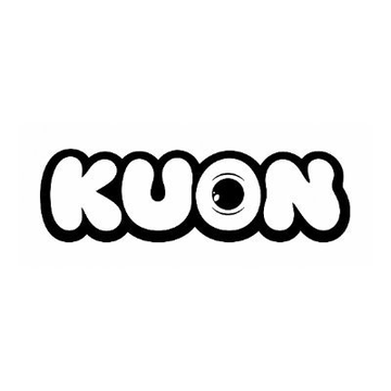 The image shows a bold, bubbly black-and-white "KUON" logo featuring a stylized eye in place of the "O," serving as the branding for the @KUONnft "Dreams Walkers NFT" project mentioned in the post, which is offering a free mint during the partners phase on July 7, 2026.