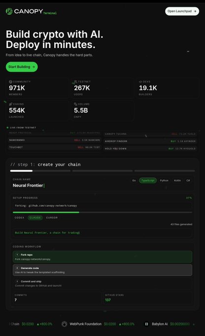 The image features a screenshot of an information panel that appears to be discussing various ways to build a blockchain. The panel includes multiple lists of numbers along with descriptions about these lists. It seems to be emphasizing the idea that building a blockchain could become more accessible due to advanced AI technology or machine learning methods, potentially reducing the manual effort required for the development process.