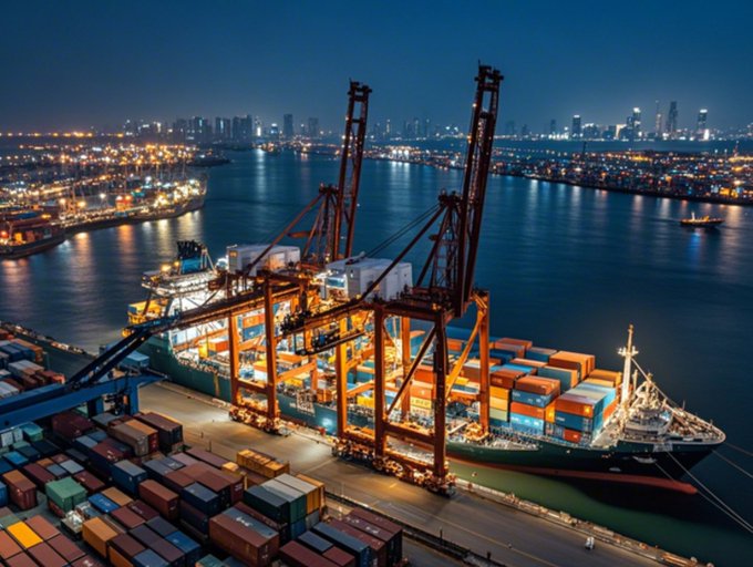 A nighttime aerial view of a bustling container port, where a large cargo ship stacked with colorful containers is being loaded by towering gantry cranes, with a distant city skyline and harbor lights reflecting across the water.

The image visually reinforces the post's theme by depicting a complex real-world asset—a shipping vessel and port infrastructure—whose true value depends on operational details like routes, markets, and efficiency, rather than mere ownership.