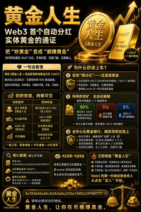 The image features an advertisement for a website that offers Web3, which is an application related to cryptocurrency and blockchain technology. The text of the advertisement is written in Chinese, which includes various descriptions about the product or service being offered by the site. There are also several images displayed throughout the layout of the ad. One of these images showcases a gold coin placed on a black background next to a Chinese character that reads "XAUT" and has an arrow pointing towards it. The text in the advertisement highlights the benefits of using Web3, stating that users can easily buy coins without having to leave their websites or spend excessive time navigating. Additionally, the ad provides information about how users can access this service for free as long as they do not have any pre-existing accounts.