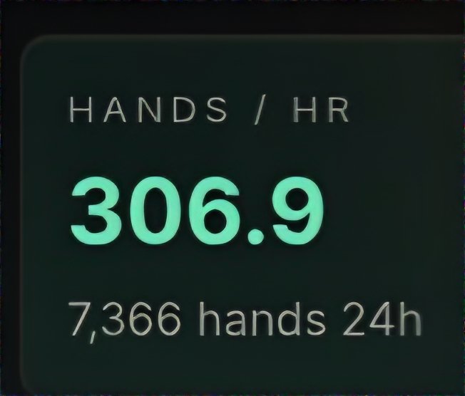 The image shows a clock displaying the time as "3:03", with some numbers above and below the hands indicating that there are approximately 736 or 699 hands moving at this moment, as if someone was playing Fast Poker. This message is accompanied by an explanation about how fast poker will save Solana, which seems to be a reference to the cryptocurrency Solana on the blockchain.