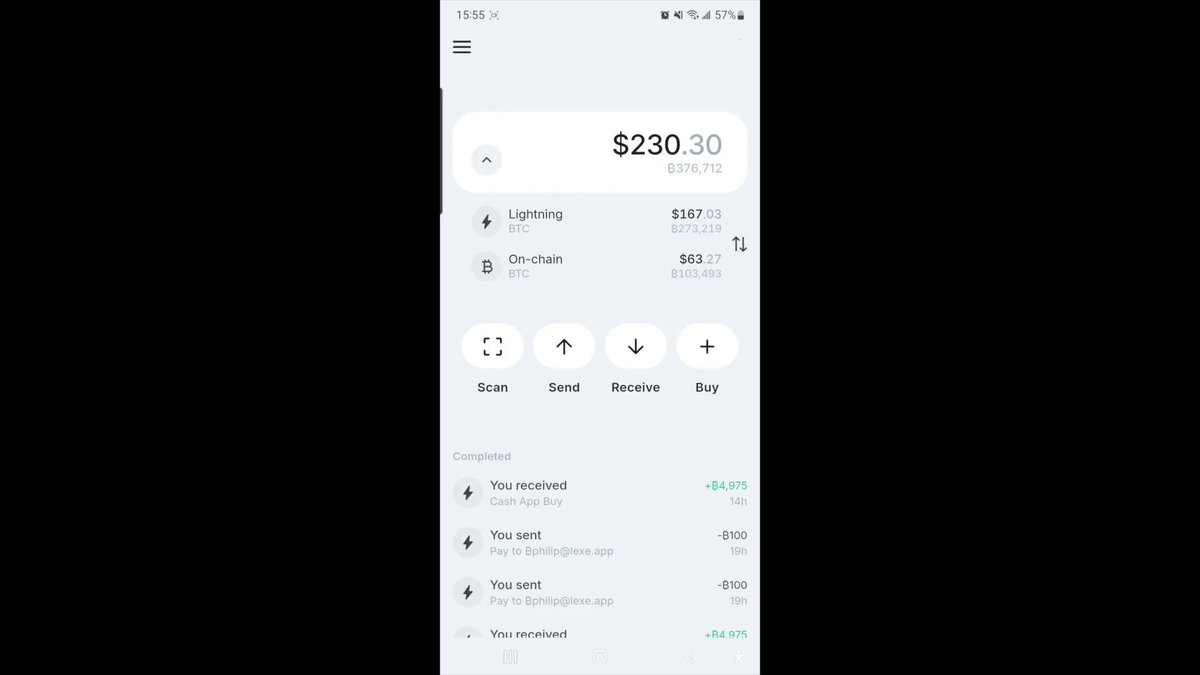 The image shows a phone screen displaying an app called Cash App, which allows users to buy Bitcoin instantly using their mobile device. The app has been recently updated with new features that enable users to send Bitcoins directly into their own Lexe Wallet for safekeeping. The app also provides information about the fees and charges associated with the transaction.