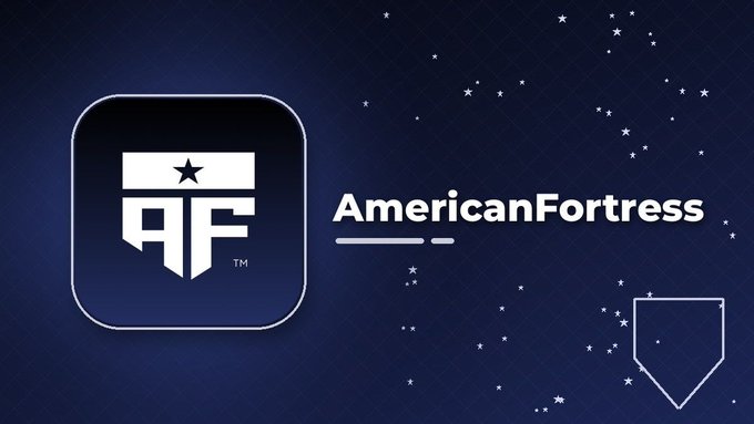 A dark blue graphic displaying the "AmericanFortress" logo, featuring a stylized shield with a star and the letters "AF" surrounded by scattered white stars.