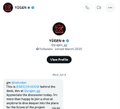The image shows the back wall of a Twitter account page featuring text including "ZOGEN" which could be an acronym for an artist or artist's name, and "NFTs" possibly indicating that they are sharing or discussing an NFTs-related post. The main focus is on a screenshot of the conversation with an overlayed text about potentially unsafe situations involving Azuki themes. This image may have been shared as a warning message to prevent unauthorized usage of Azuki's work in this particular Twitter account.