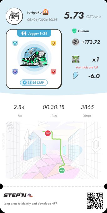 The image shows a fitness app with a map of a city, which displays the user's progress through various landmarks such as a building, a park, and a train station. The app also provides information about the distance traveled at different points along the route. The post encourages users to engage in physical activities by setting goals for walking or running at specific locations within the city.