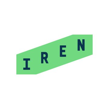 The image displays the IREN logo on a green banner. It relates to the post by visually representing IREN, the company whose Q4 results revealed AI cloud revenue surpassing Bitcoin mining revenue for the first time.