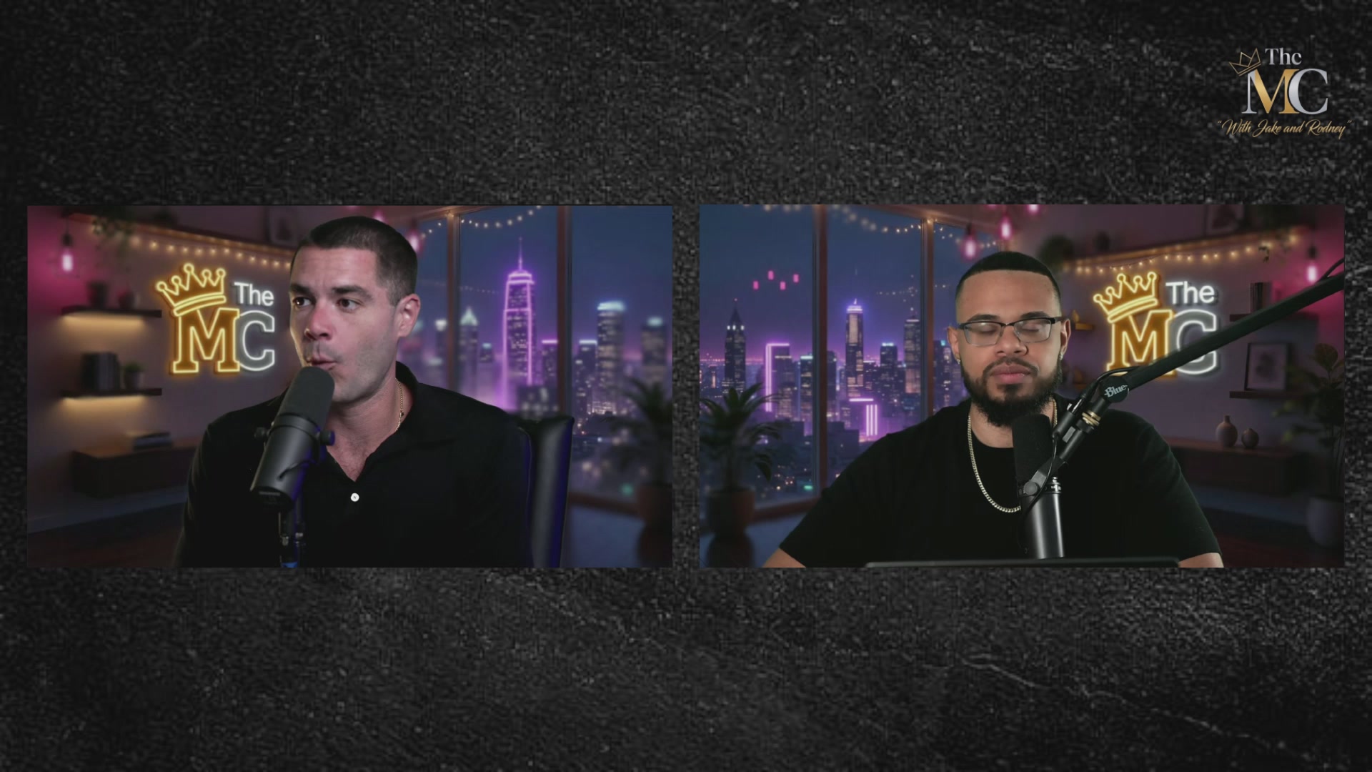 The image shows two men sitting at a table with microphones, appearing as hosts of a podcast or radio show. The background features a city skyline, suggesting that they are discussing topics related to finance, technology, or business. The text on the image reads "The MC sells Bitcoin. $TROLL & $UTYA will dominate memecos. $HYPE going parabolic! Is $ASTER next?". This implies that the hosts might be discussing the latest trends in cryptocurrency and their impact on the financial world.