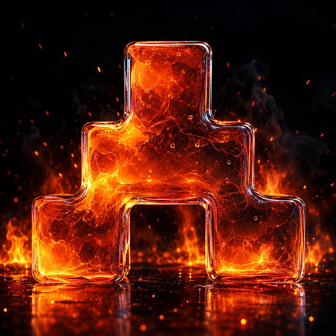 The image features a large, fiery glass cube sitting on a reflective surface, surrounded by flames that are burning brightly. The cube appears to be made of glass or crystal material, giving it an intense and captivating appearance. In the background, there is smoke coming from the fire, adding to the dramatic effect of the scene.

The image also contains text that reads "Most crypto creators hate the leaderboard system because it only rewards whales or people who spam the same posts 50 times a day. It makes regular users want to give up." This message seems to be related to the current state of the Mindshare leaderboard, which is being criticized for rewarding spammers and not focusing on quality content creators. The creator of this image might be expressing their dissatisfaction with the current system or highlighting an issue that they feel needs attention in the crypto world.