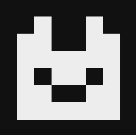 A white pixel-art rabbit face on a black background, with no visible text, accompanying a social media post asking for likes, retweets, and address submissions.