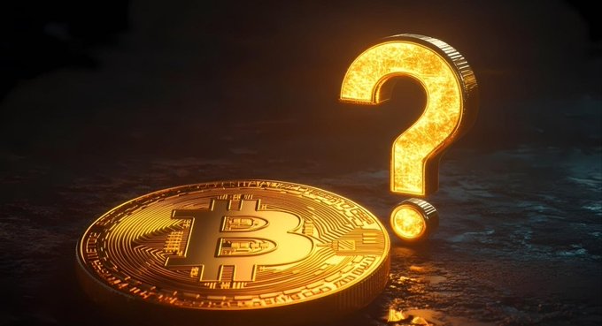 A glowing golden Bitcoin coin lies next to an illuminated question mark, symbolizing the mystery and misunderstanding surrounding cryptocurrency. The image visually reinforces the post's message that Bitcoin remains widely misunderstood, with the question mark representing the confusion many have about its scarcity, decentralization, and unique value.