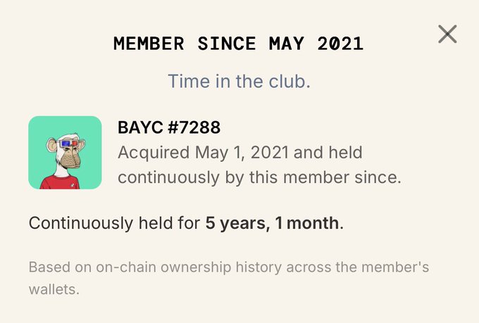 The image shows a screenshot of an online chat or messaging platform, where a member's account has been inactive for five years. The message displays information about the inactive status of the account, stating that the account was inactive since May 1, 2021, and continues to be held by this member since then.