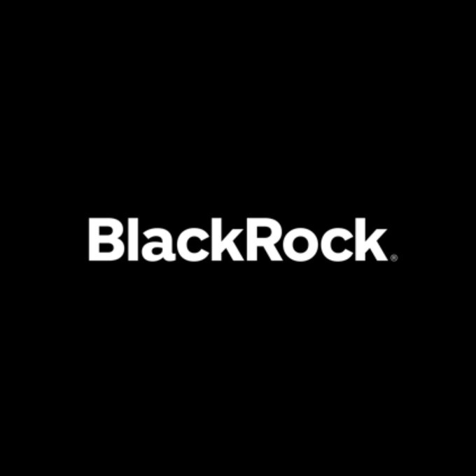 The BlackRock corporate logo displayed in white text on a black background.