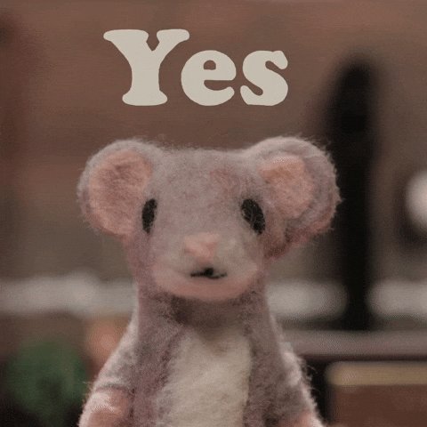 The image features a gray plush toy mouse with white paws, standing upright against a brown background. Below the mouse's head, there is text that reads "YES", which is written in a bold, capitalized font. The phrase "if ton really pops mainstream it’s gonna melt faces fr" is also present in the image. This statement seems to be related to the post about the toy mouse and its popularity on social media platforms.